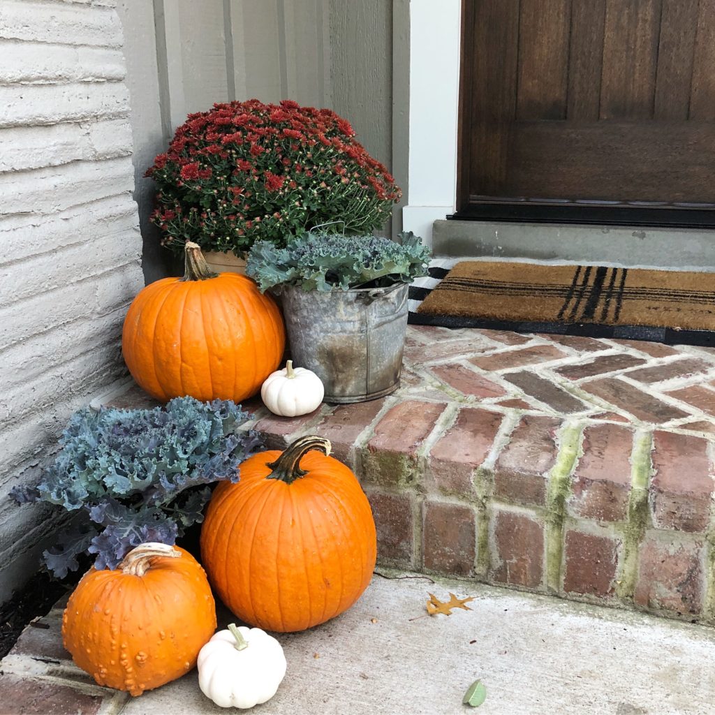 Simple Fall Front Porch • Mindfully Gray
