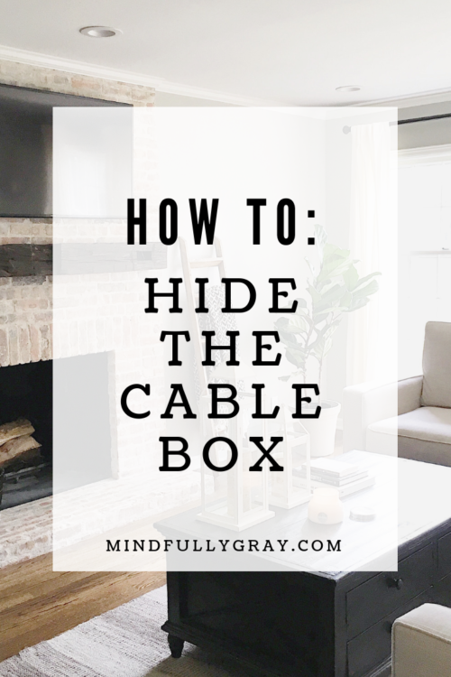 How To: Hide the Cable Box