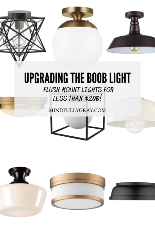 Upgrading the Boob Light – Flush Mount Lights for Less Than $200!