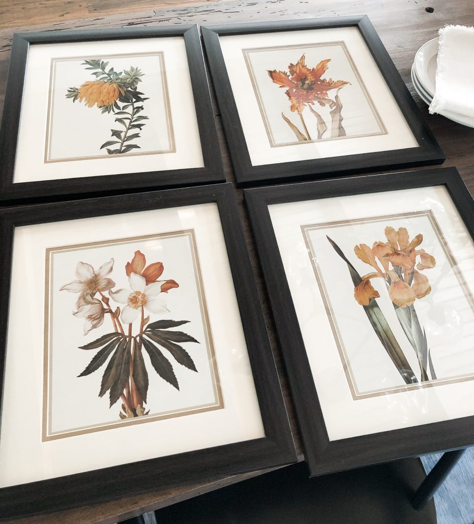 simple affordable entryway botanical prints fall decor