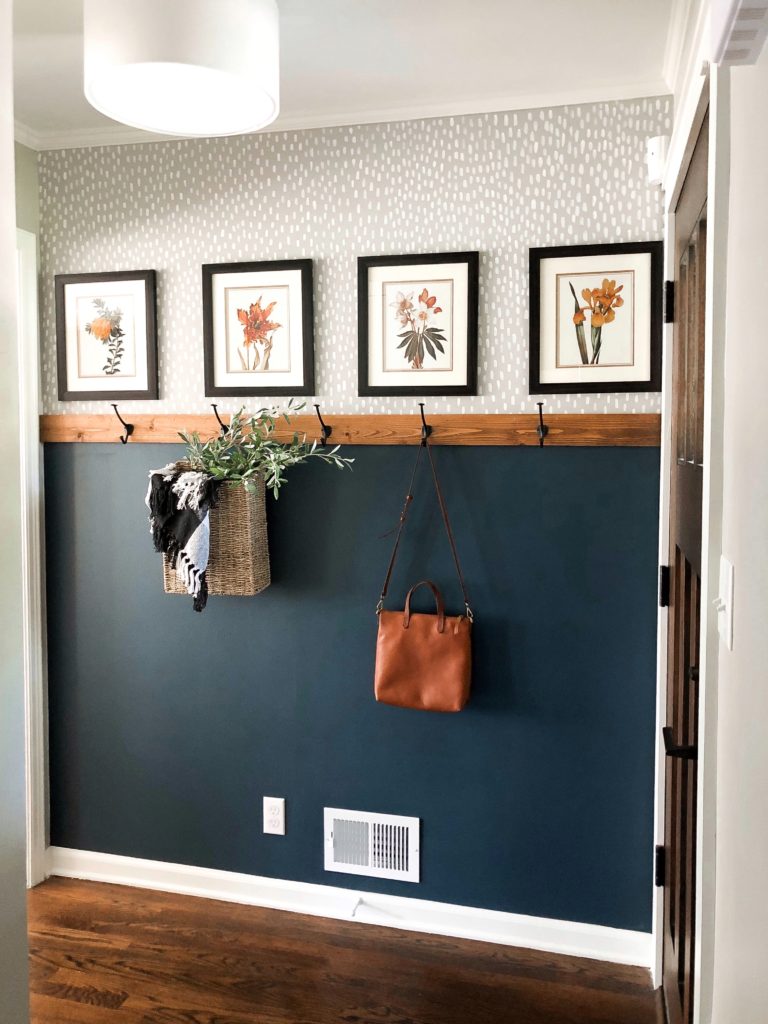 simple affordable entryway botanical prints fall decor
