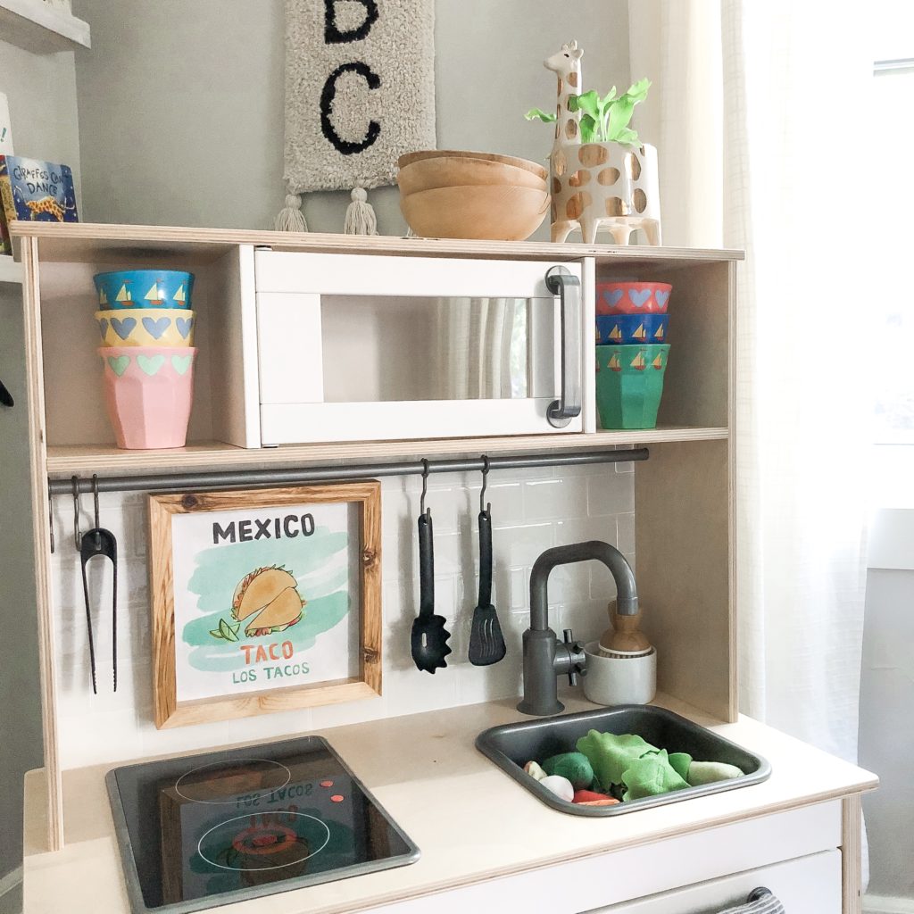 Play Kitchen Hack with Flower Kids Accessories! • Mindfully Gray