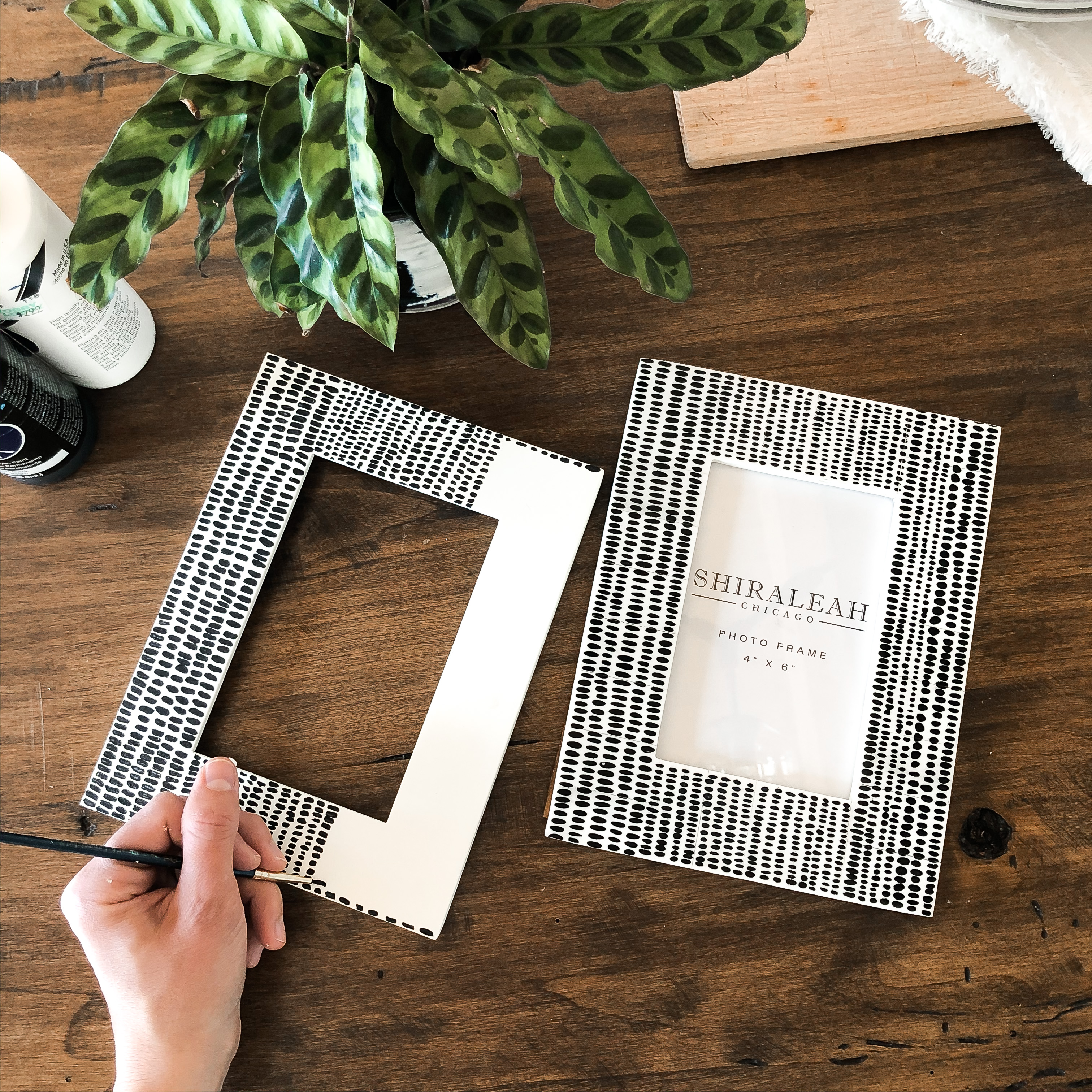 DIY do it yourself picture frame crate and barrel easy paint project