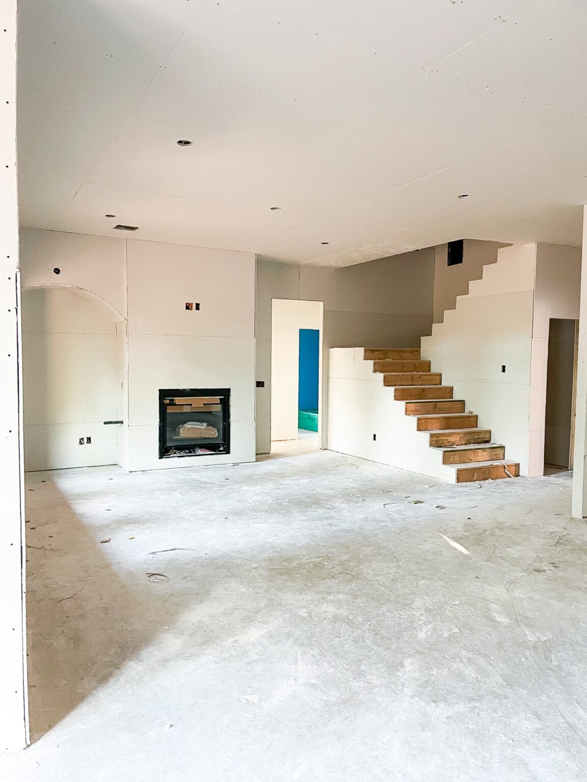 We have sheetrock!! Plus, the primary bathroom design! • Mindfully Gray
